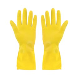 Rubber Flocklined Yellow Extended Cuff (144 pairs/case)